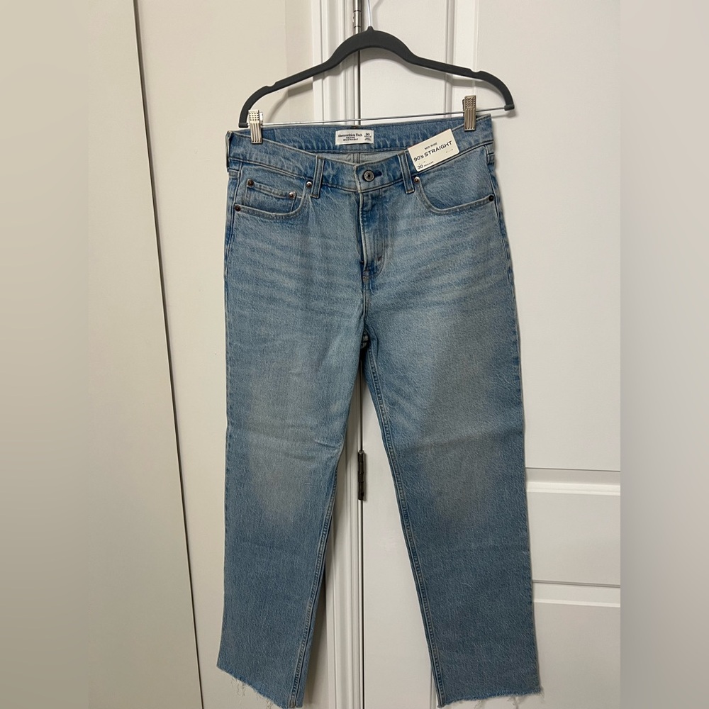 Abercrombie Light Blue Straight Jeans